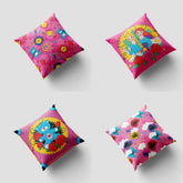 Kitschy Pattern Cushion Case Pack of 4